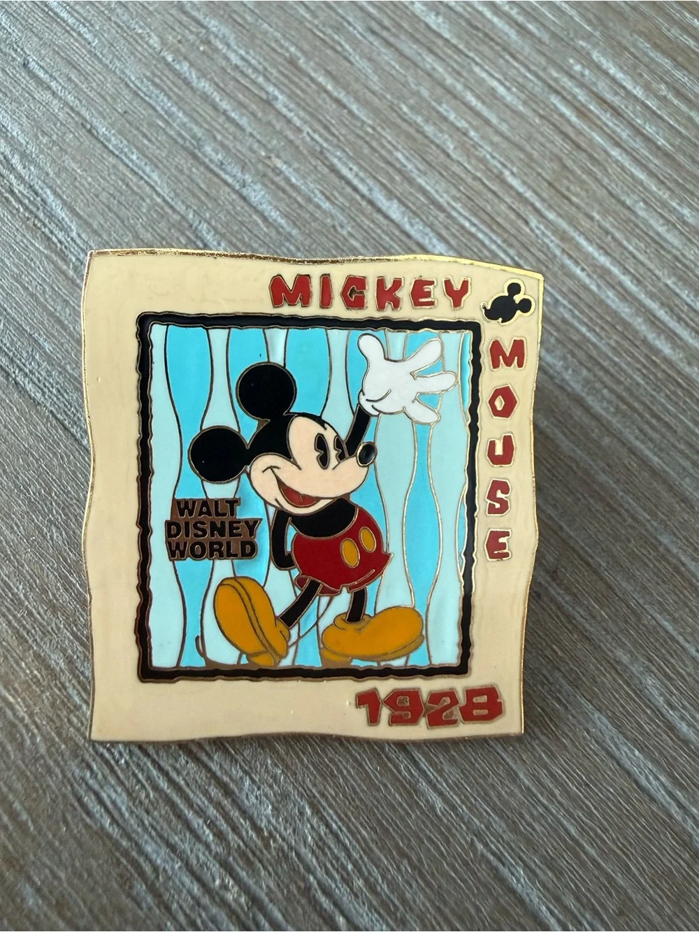 Disney Mickey Mouse Enamel Brooch - Red, Yellow, Black, Blue